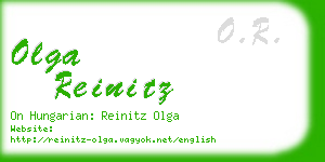 olga reinitz business card